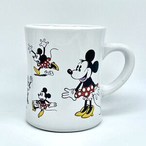 Vtg DISNEY "The Many Moods of Minnie" White Minnie Mouse Ceramic Mug Cup 12 oz